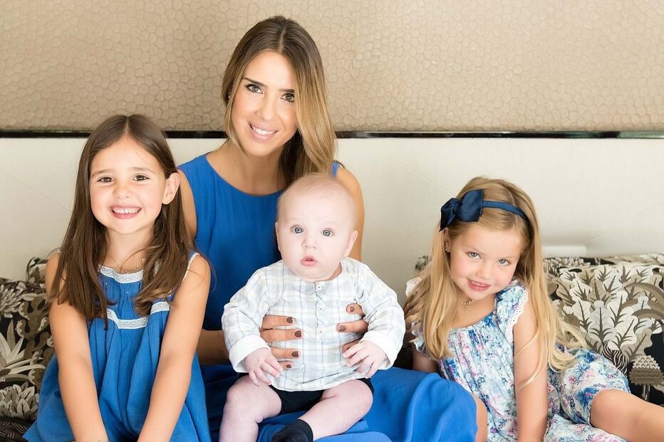 Joana Villas-Boas com os filhos: Benedita, Carolina, Frederico