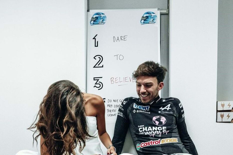 Francisca Cequeira Gomes e Pierre Gasly