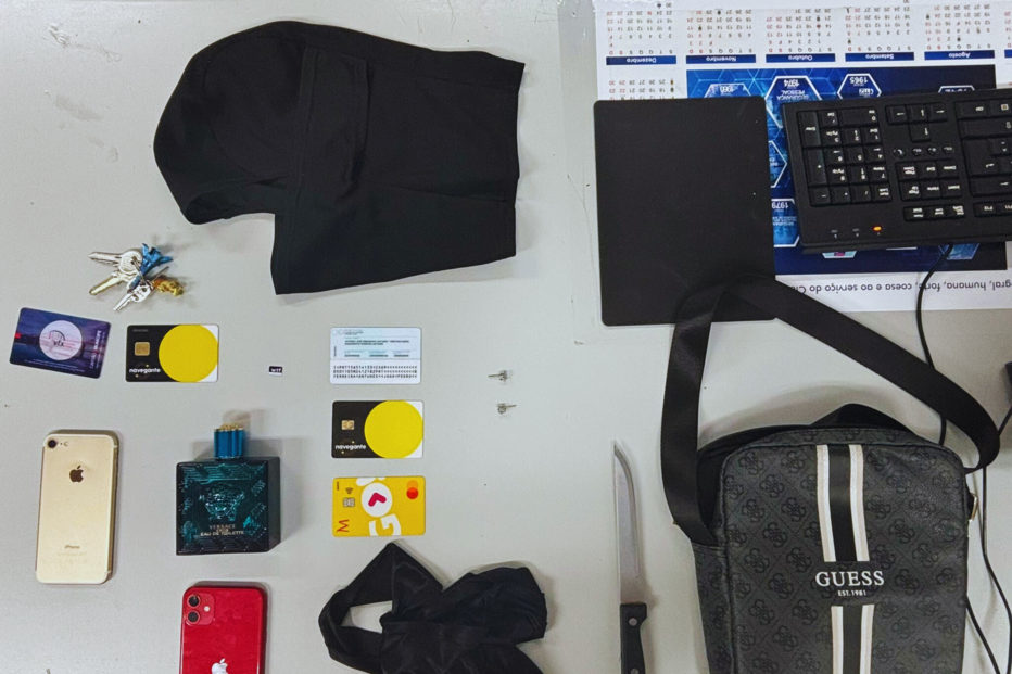 Objetos apreendidos pela PSP