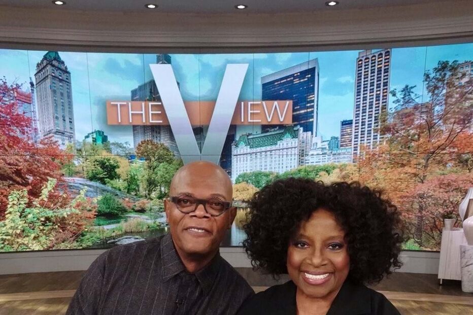 Samuel L. Jackson com a mulher