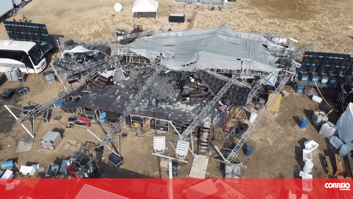 Imagens de drone mostram o local onde palco de comício desabou no México matando 9 pessoas