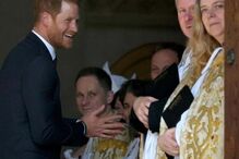 Príncipe Harry à chegada à catedral St. Paul, em Londres