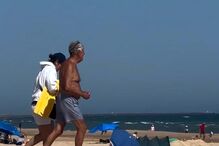 Marcelo Rebelo de Sousa na praia