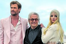 Chris Hemsworth, George Miller e Anya Taylor-Joy em Cannes