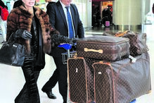 José Castelo Branco com as malas de luxo 