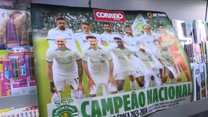 Correio da Manhã oferece poster gigante da equipa do Sporting que assinala a conquista do título de campeão nacional