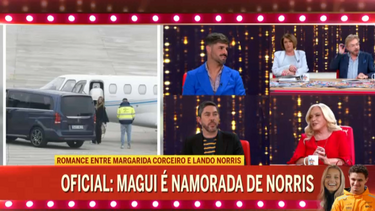 Comentadores do ‘Noite das Estrelas’ falam sobre Margarida Corceiro e Lando Norris serem oficialmente namorados  