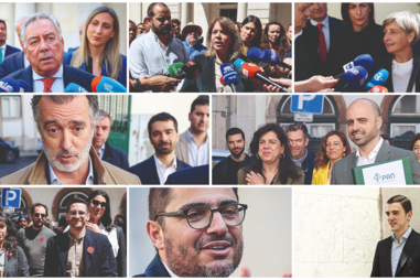 Candidatos dos partidos nas eleições de 9 de junho