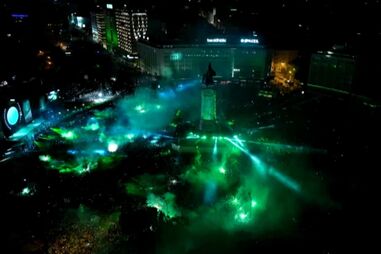 Milhares de sportinguistas encheram o Marquês de Pombal para a festejar o título