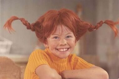 Inger Nilsson em personagem Pipi das Meias Altas