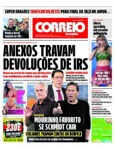 Capa de quinta-feira, 23 de maio de 2024