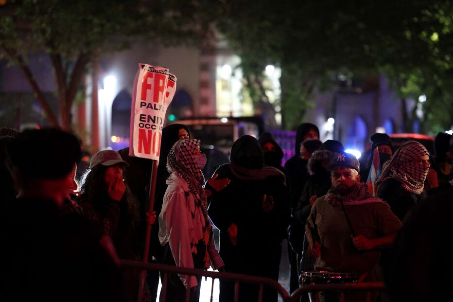Continuam os protestos no campus da Universidade de Columbia