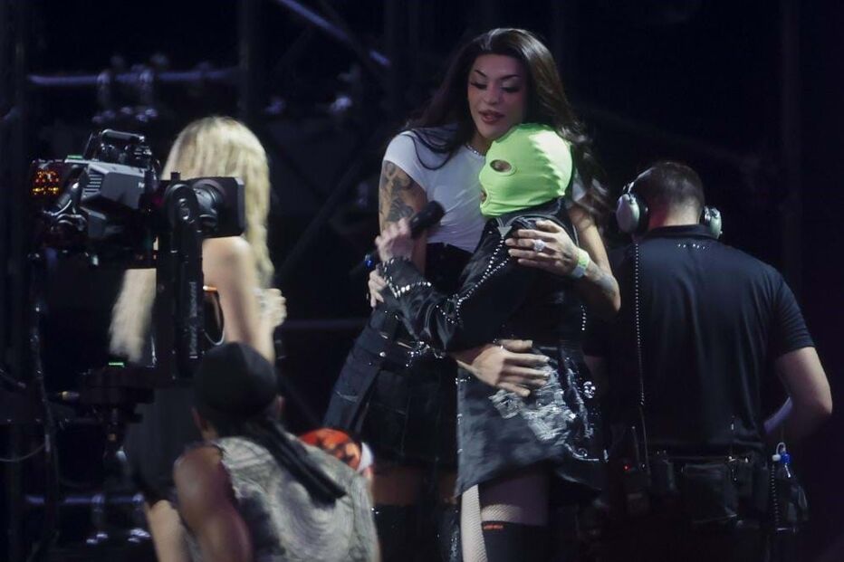 Madonna e Pablo Vittar nos ensaios para concerto