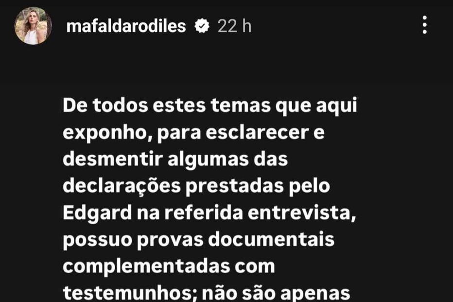 Mafalda Rodiles acusa o ex-marido de violência doméstica