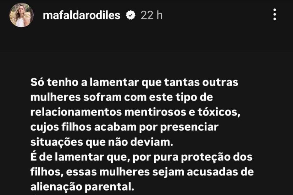 Mafalda Rodiles acusa o ex-marido de violência doméstica