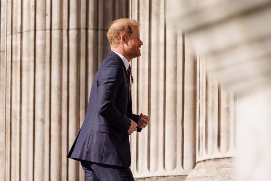 Príncipe Harry à chegada à catedral St. Paul, em Londres