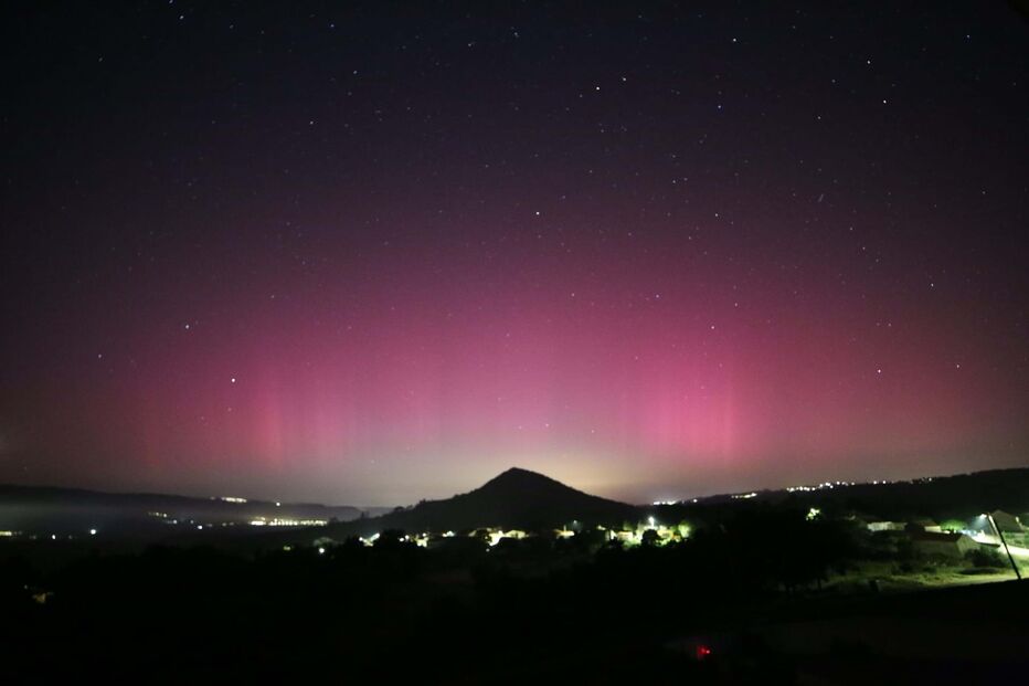 Aurora boreal visível em Condeixa