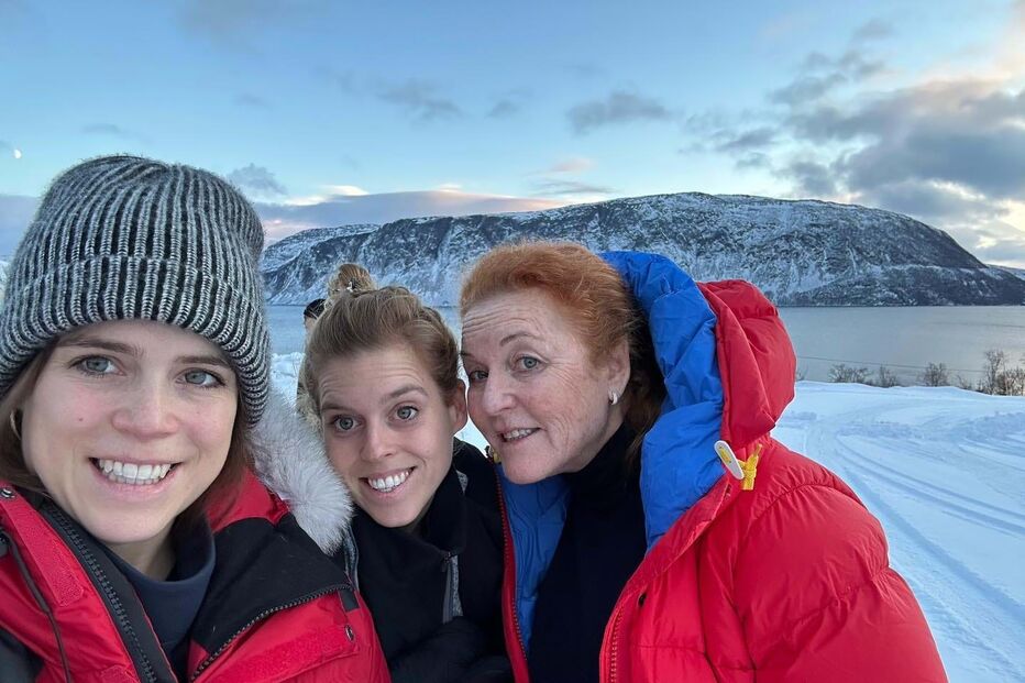 Sarah Ferguson com as filhas