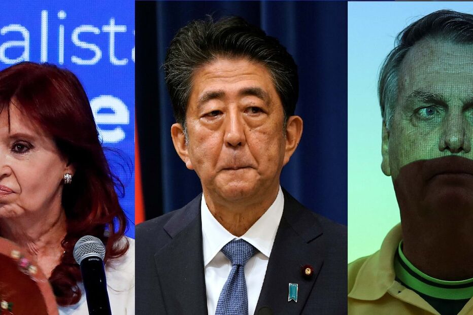 Cristina Kirchner, Shinzo Abe e Jair Bolsonaro