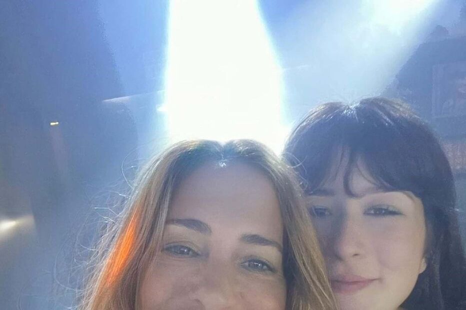 Patrícia Camacho com a filha do ator, Ana, de 21 anos