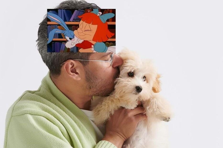 Wandson com o cão Farofa