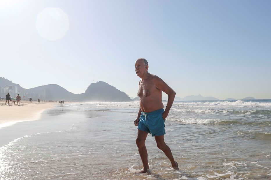 Marcelo Rebelo de Sousa na praia