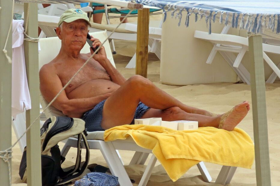 Marcelo Rebelo de Sousa na praia
