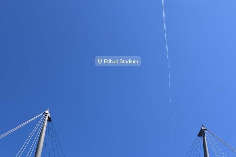 José Condessa no estádio do Manchester City