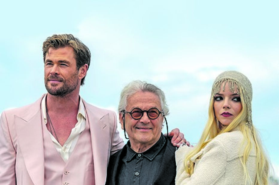 Chris Hemsworth, George Miller e Anya Taylor-Joy em Cannes
