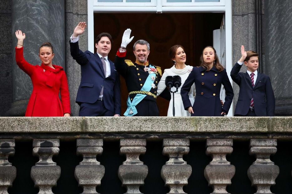 Reis da Dinamarca com os filhos