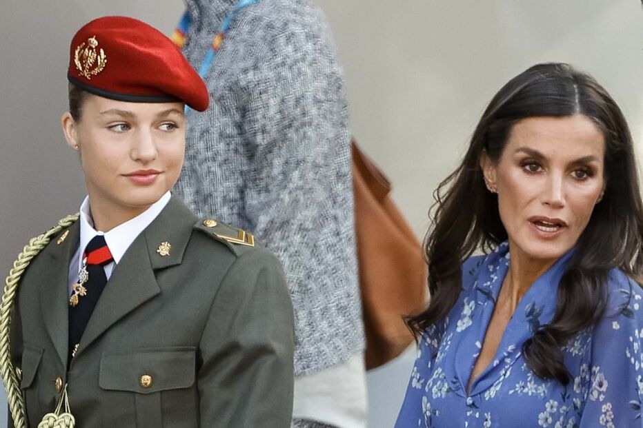 Leonor com a mãe, Letizia