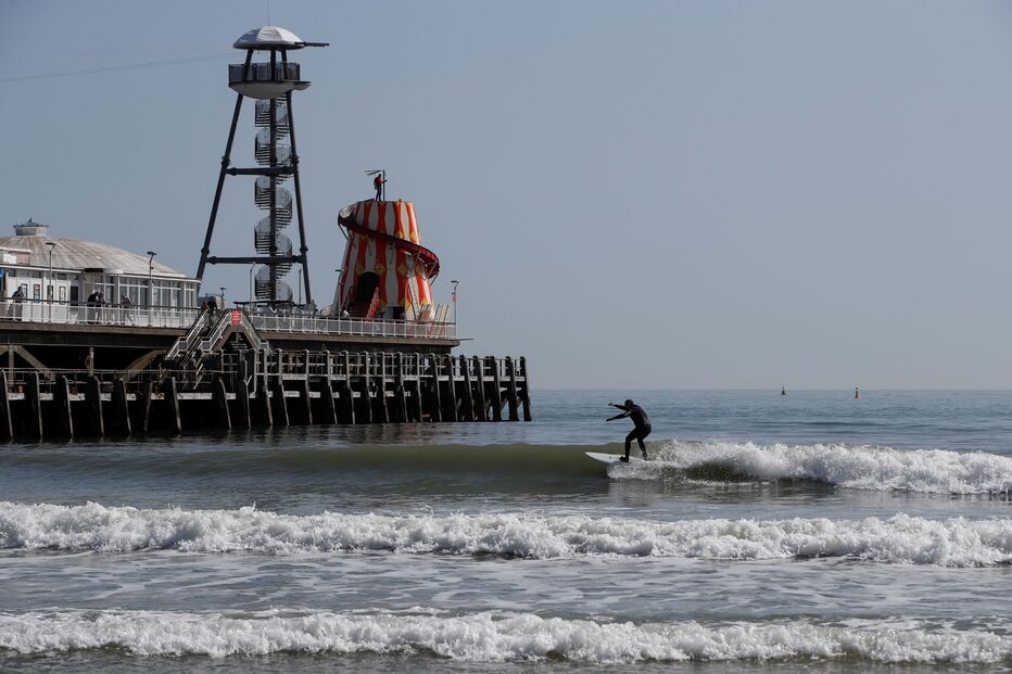 Praia em Bournemouth