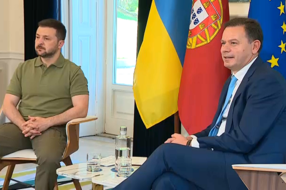 Zelensky com Montenegro em São Bento 