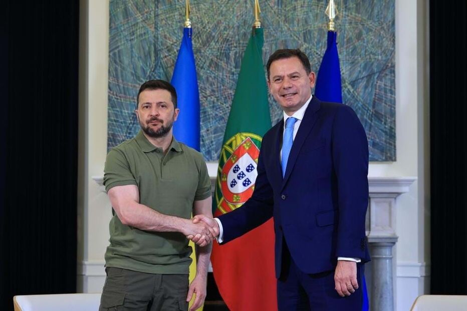 Zelensky e Montenegro reunidos em São Bento