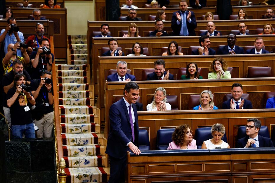 Pedro Sánchez no parlamento espanhol