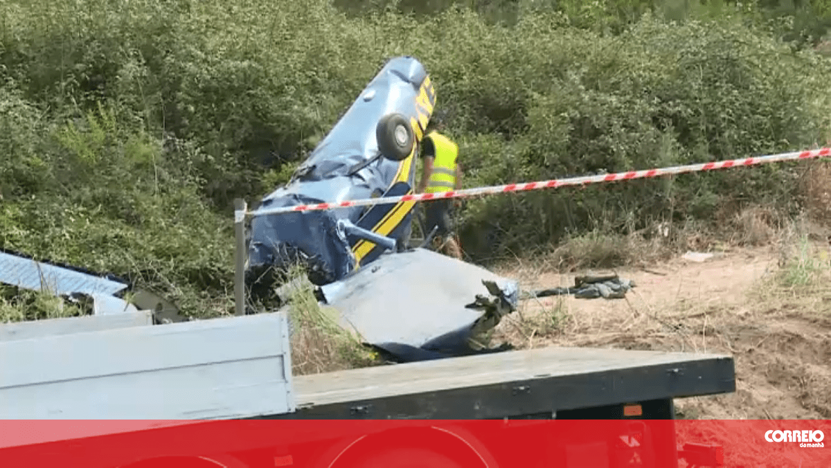 Avioneta colide com cabo e provoca dois feridos em Leiria