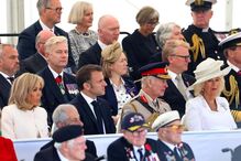 Camila, Carlos III, Emmanuel Macron e Brigitte