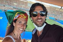 Vítor Bruno e a mulher, Elsa Varela 