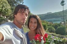 Vítor Bruno e a mulher, Elsa Varela 