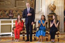 Felipe VI na cerimónia que assinala os seus primeiros dez anos de reinado