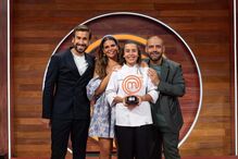 Carolina Correia com os chefs