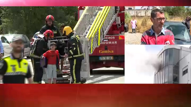 Acompanhamento de incêndio habitacional em Gondomar