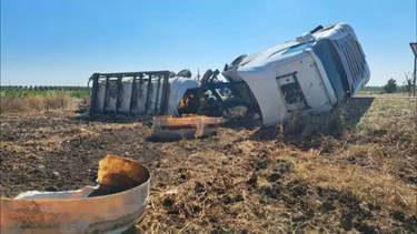 Camião cisterna despista-se em Beja  