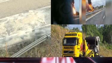 Camião arde em Castelo Branco