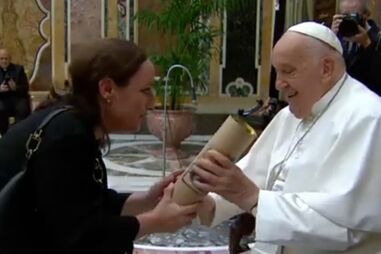 Humoristas portugueses cumprimentaram o Papa Francisco