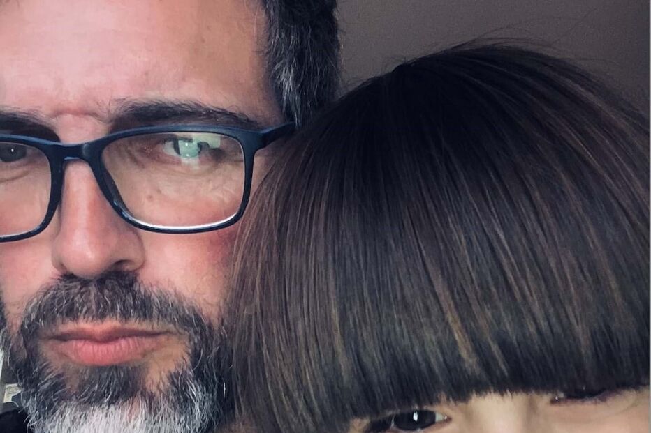 Pedro Chagas Freitas e o filho Benjamim