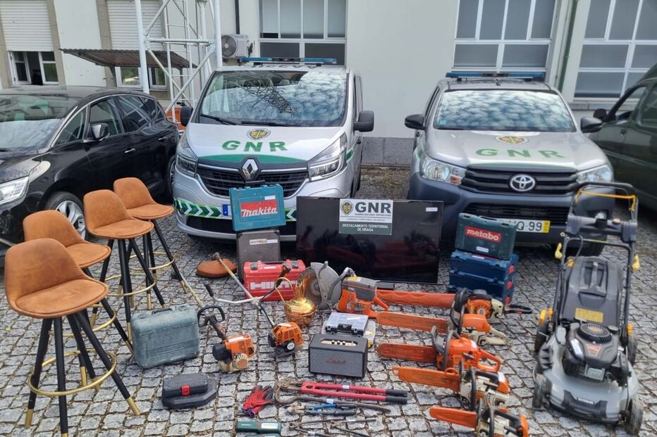 Material apreendido pela GNR