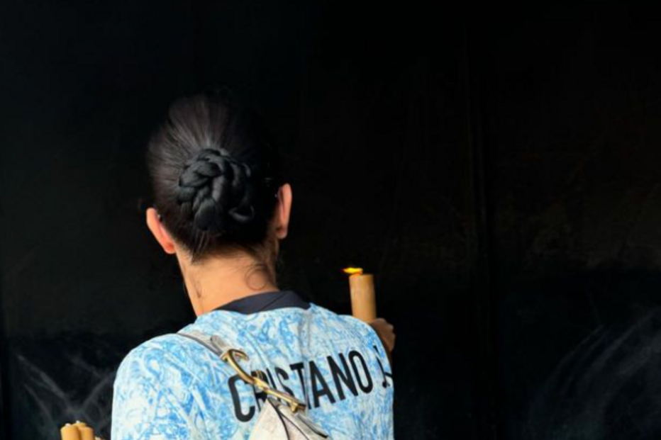 Georgina Rodríguez no Santuário de Fátima