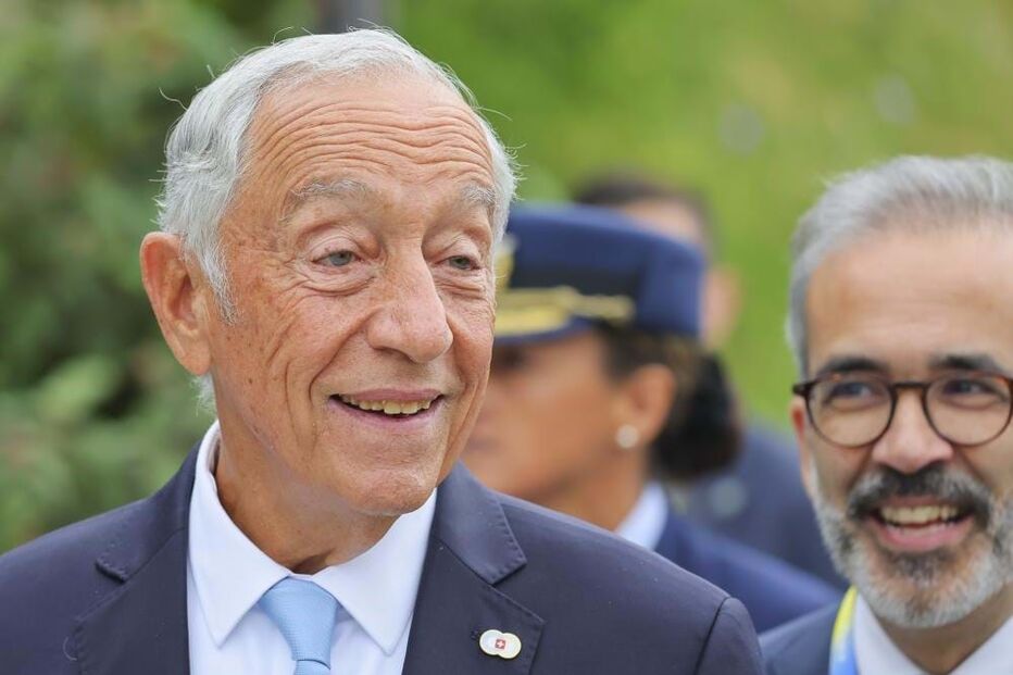 Marcelo Rebelo de Sousa e Paulo Rangel na cimeira para a paz