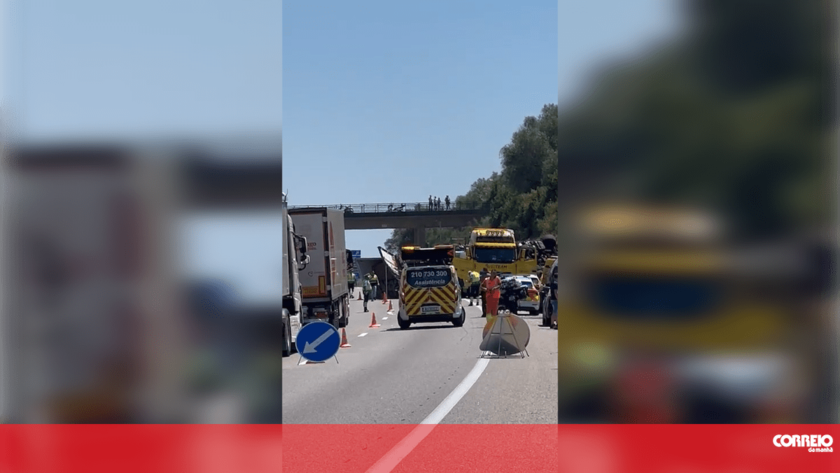 Camião despista-se na A1 na zona da Mealhada. Condutor ficou ferido